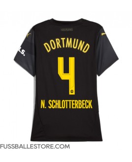 Günstige Borussia Dortmund Nico Schlotterbeck #4 Auswärtstrikot Damen 2024-25 Kurzarm